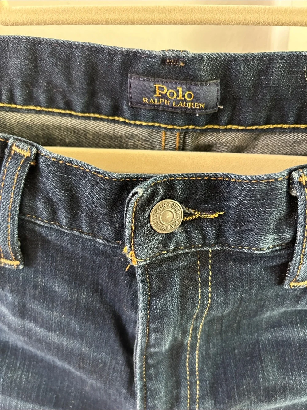 Polo by Ralph Lauren Men's Dark Blue Slim Straight Jeans